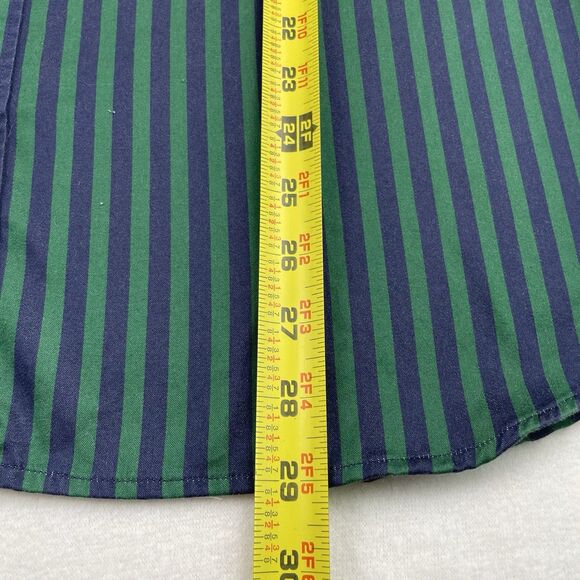 Robert Graham Long Sleeve Striped Button Down collared Shirt Green-XL - Picture 8 of 16